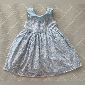 Cotton Kids Charming Blue Floral print Dress girl's size 4T